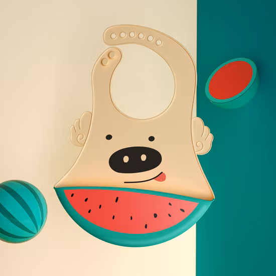 Bavaglino impermeabile per alimentazione del bambino, nuovo stile, modello per uso alimentare